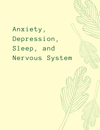 Tinctures – Anxiety, Depression, Sleep, and Nervous System