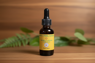 Allergy Formula with Wood & Plant Background