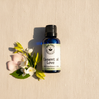 Essential Love - Linen Background with Herbs