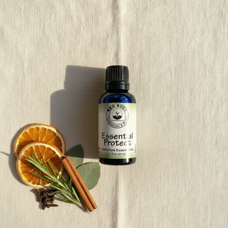 Essential Protect - Linen Background with Herbs