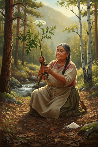 Nana Curandera with Turquoise Necklace
